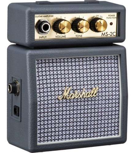 Amplificador Marshall Micro Amp Ms-2 Transistor Para Guitarra De 1w Color Gris Oscuro