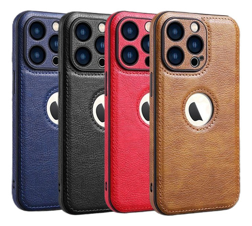 Funda Para iPhone De Alta Piel Case Protector De Lentes