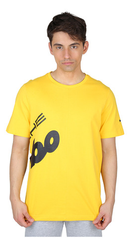 Remera Puma Porsche Legacy Logo En Amarillo Infantil