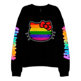 Blusa Moletom Hello Kitty Lgbt Love Is Love 1081