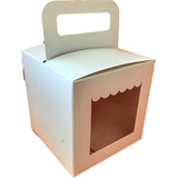 Caja Para Cupcake Individual - Blanca X 25u