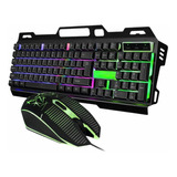Set Kit Gamer Pack Teclado Mouse Gamer Con Luces