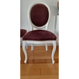 Silla Tapizada Oval Luis Xv Estilo Frances Impecable