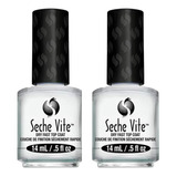 Kit 2 Base Unhas Seche Vite Dry Fast Top Coat Secagem Rápida