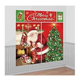 Amscan 670203 Feliz Navidad De Pared De Vinilo Setter Escena