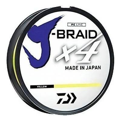 Línea Trenzada Daiwa J-Braid 4X 65lbs 300 Yds Dyneema Amarillo 0.36mm | Meses sin interés