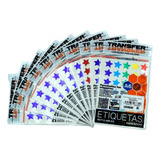 Estrellita Adhesiva Transfer Cont. 1050 Etiquetas Metalicas Color Colores Variados