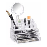 Caja Organizador Cosméticos Espejo Cosmetiqueros Maquillaje