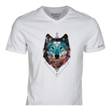 Camiseta Estampada Hombre Dama Lobo Triangulo Arte Inp Ivk