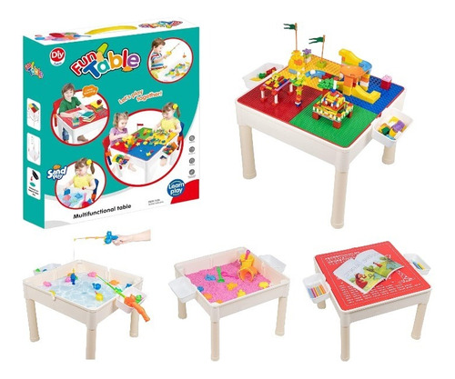 Mesa Didáctica De Juegos Multifuncional 4 En 1 Infantil