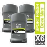 Desodorante Dove Men Barra Sport Fresh X6 Unid