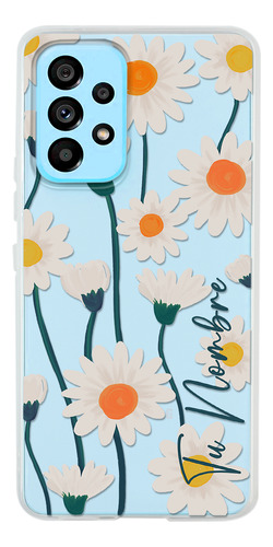 Funda Para Galaxy Para Mujer Flores Margaritas Con Nombre