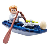 Lego Figura Jurassic Owen Con Canoa Con Fascículo Bloques