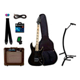 Guitarra Strinberg Sgs250 Sgs-250 Tbk Kit Com Amp Cpt Oferta