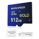 Tarjeta Micro Sd Move Speed 512gb, A2 U3 V60, 4k Full Hd, Co