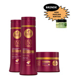 Kit Haskell Liso Com Força Shamp+cond+masc 300ml + Brinde