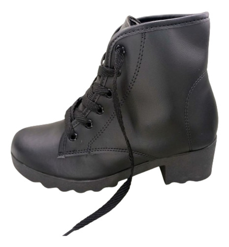 Bota Coturno Feminina - Sola Tratorada 5cm Ref. 325