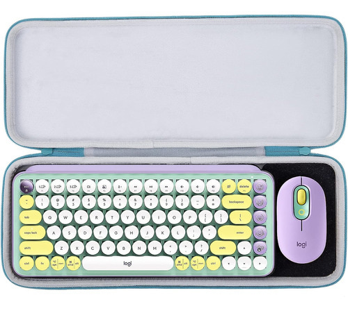 Funda Rigida Blanca Con Cierre Para Logitech Pop Mechanical