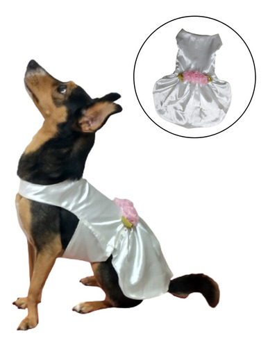 Vestido Para Perro Mascotas Flores Fiesta Novias