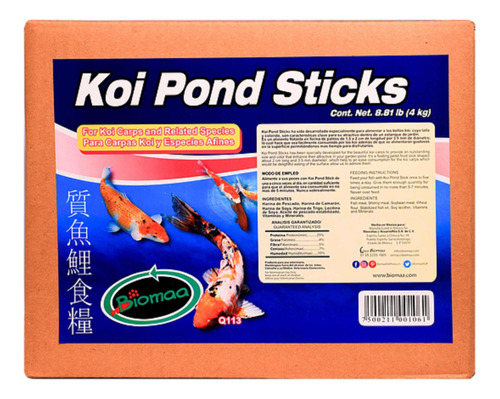 Alimento Carpa Koi Pond Sticks De 4 Kilos Para Peces