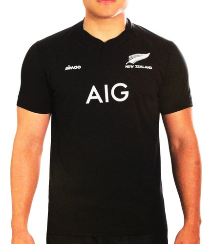 Camiseta Rugby All Blacks Entrenamiento Juego Reforzada