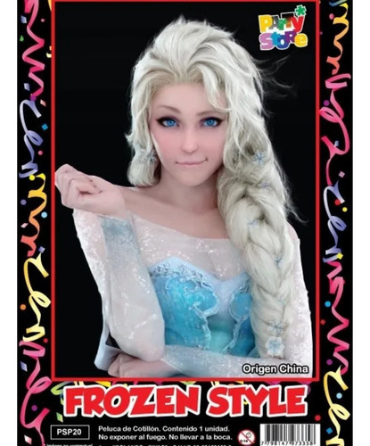 Peluca Frozen Elsa - Ajustable Color Rubia