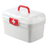 Caja Botiquín Organizador Plástico 2 Capas 22cmx14cmx13,5cm