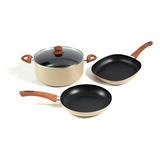 Set Batería Cocina 4 Piezas Antiadherentes Carol