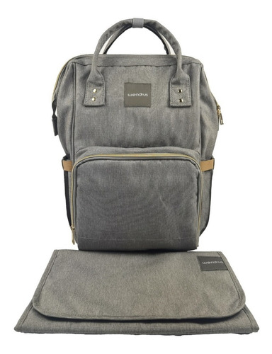 Mochila Con Cambiador Wondrus Bebé Gris