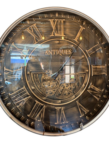 Reloj De Pared 103 Cm Deco Hogar Marrón Vintage Living 