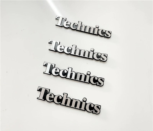 Set 4 Unid Emblema Logo Technics Adhesivo Para Parlantes