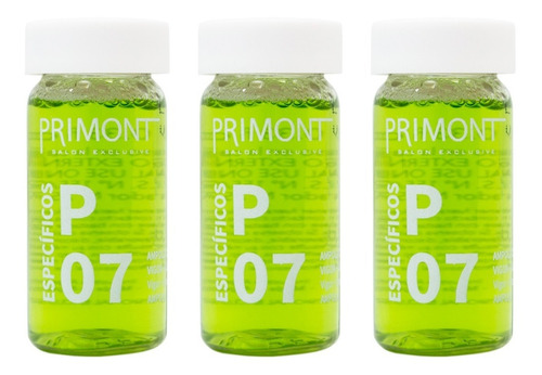 Primont P07 X3 Ampollas Anti Caída Severa Cabello Débil 10ml