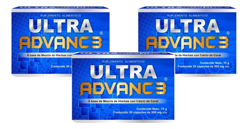 Ultra Advance Azul 30 Cápsulas Original 3 Pack