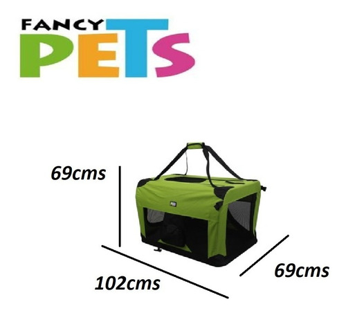 Jaula Tela Perrera Gigante Color Verde Fancy Pets Fl8849 