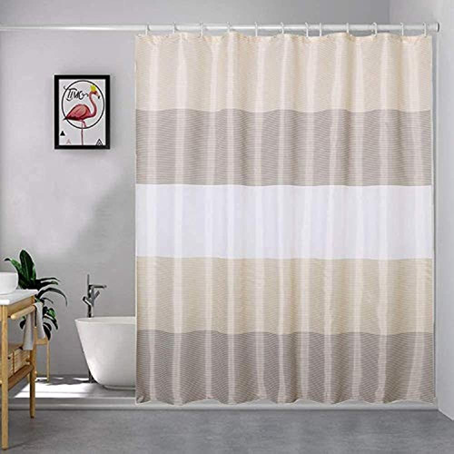 Cortinas De Ducha Beige Para Baño, Cortina De Ducha Dorado T