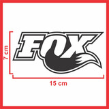 Calco Logo Fox Racing Casco Moto Auto Camioneta 15x7 Cm 