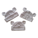 Gorros Para Bebés Prematuros Uci Con Orejas * Set X 3 Unidad