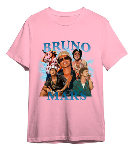 Camiseta Bruno Mars Cantor Pop Show Camisa Graphic Algodão