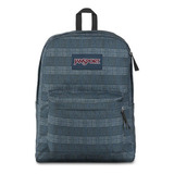 Mochila Jansport Superbreak One Woven Stripes Print Color Gris Oscuro