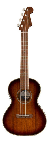 Fender Montecito Tenor Ukulele, Shaded Edge Burst Ukulele Color Marrón