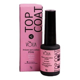 Top Coat Pink / Cover Selante Alto Brilho Vólia 9gr Cor Pink