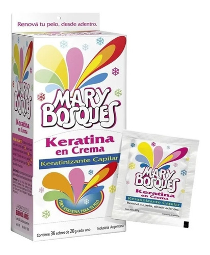 Keratina En Crema X 10 Unidades 20gr C/u - Mary Bosques