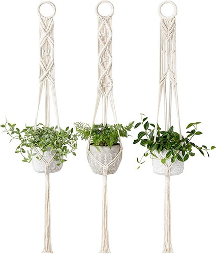 3 Colgantes Para Plantas Materas / Plant Hanger / Macramé