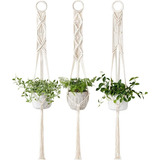 3 Colgantes Para Plantas Materas / Plant Hanger / Macramé