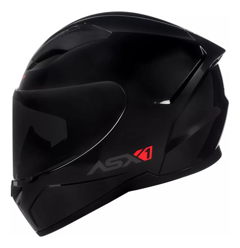 Capacete Moto Asx City Solid Black Preto Liso + Brinde Fxm