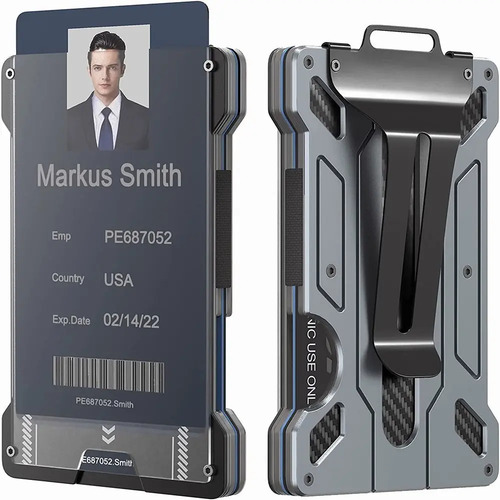 Cartera Rfid Hombre Tarjetero Billetera Fibra De Carbono | MercadoLibre