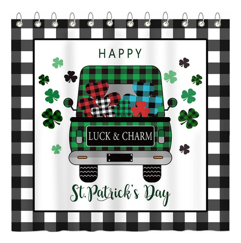 Mocsicka St. Patricks Day Juego De Cortinas De Ducha Green T