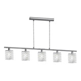 Aplique Lampara Colgante Techo Cristal 5 Luces Living Deco