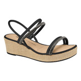 Sandalia Dakota Papete Flatform Leve Anabela Brilho Feminino