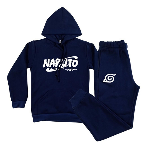 Conjunto Infantil De Moletom Flanelado Anime Naruto Inverno